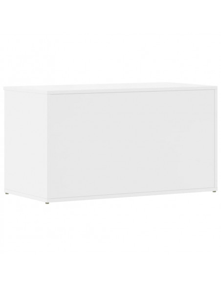Cassapanca Bianco Lucido 84x42x46 cm in Legno Ingegnerizzato