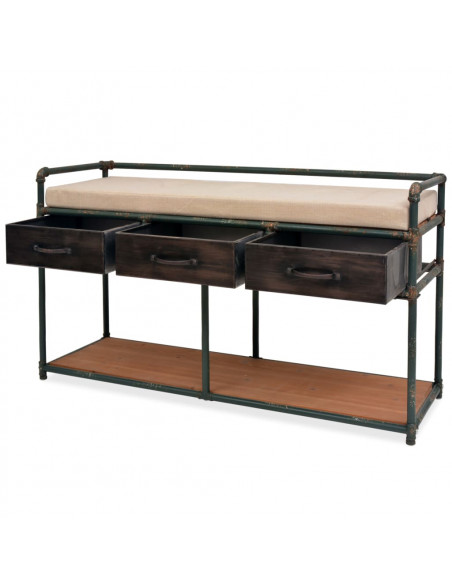 Cassapanca con Cuscino 107,5x34,5x59 cm