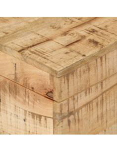 Cassapanca in Legno Massello di Mango Ruvido
