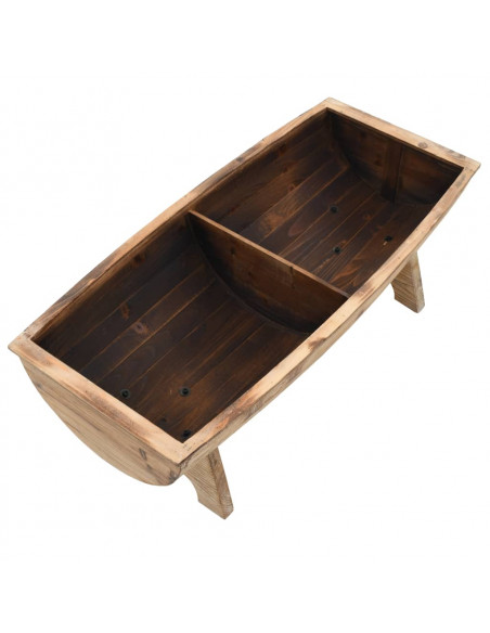 Cassapanca in Legno Massello e Tessuto 103x51x44 cm