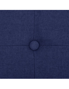 Cassapanca Pieghevole Blu in Simil Lino