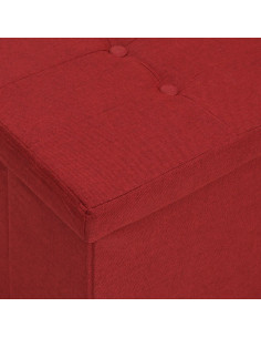 Cassapanca Pieghevole Rosso Vino in Simil Lino