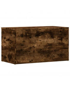 Cassapanca Rovere Fumo 84x42x46 cm in Legno Ingegnerizzato