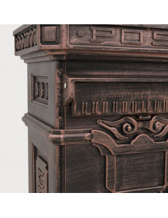 Cassetta della Posta in Alluminio Inossidabile Vintage Bronzo