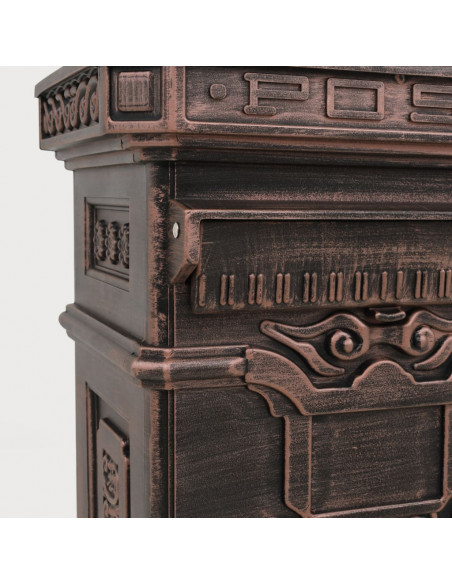 Cassetta della Posta in Alluminio Inossidabile Vintage Bronzo