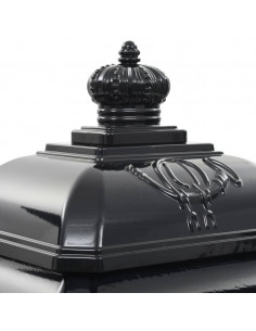 Cassetta della Posta in Alluminio Inossidabile Vintage Nera