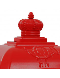 Cassetta della Posta in Alluminio Inossidabile Vintage Rossa