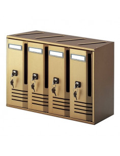 Cassetta posta condominiale Alubox 20C4 BR CUBO 4 Cassette Bronzo Bron
