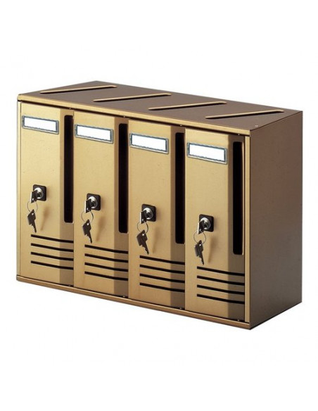 Cassetta posta condominiale Alubox 20C4 BR CUBO 4 Cassette Bronzo Bron