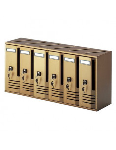 Cassetta posta condominiale Alubox 20C6 BR CUBO 6 Cassette Bronzo Bron