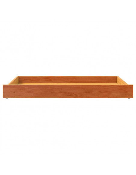 Cassetti per Dormeuse 2pz Marrone Cera Legno Massello di Pino
