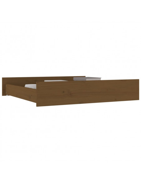 Cassetti per Letto 2 pz in Legno Massello di Pino Miele