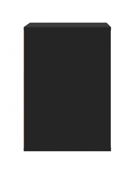 Cassettiera Angolare Nera 60x41x58 cm in Legno Multistrato