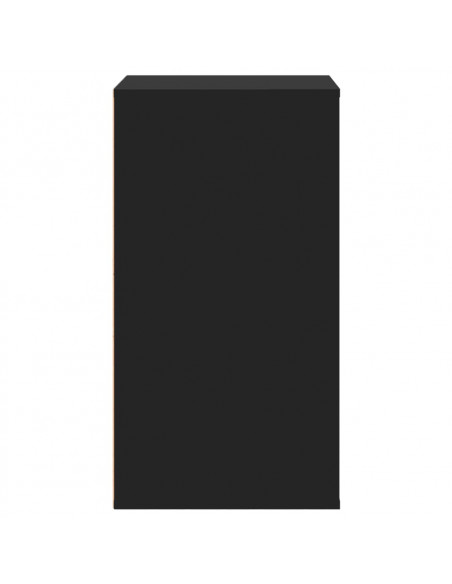 Cassettiera Angolare Nera 60x41x76 cm in Legno Multistrato
