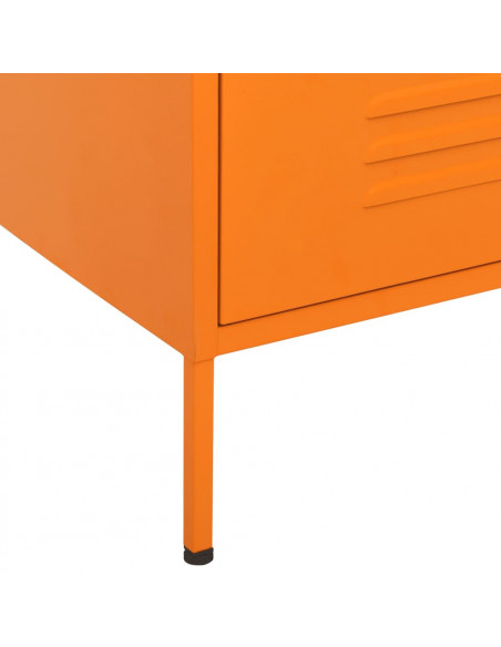 Cassettiera Arancione 80x35x101,5 cm in Acciaio