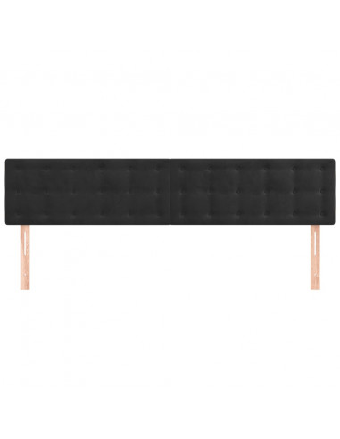 Testiere 2 pz Nere 100x5x78/88 cm in Velluto