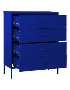 Cassettiera Blu Marino 80x35x101,5 cm in Acciaio