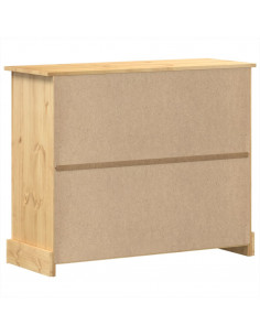 Cassettiera Corona 110x43x91 cm in Legno Massello di Pino