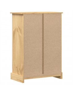 Cassettiera Corona 80x43x114 cm in Legno Massello di Pino