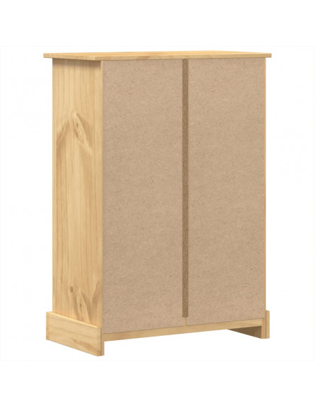 Cassettiera Corona 80x43x114 cm in Legno Massello di Pino