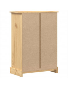 Cassettiera Corona 80x43x114 cm in Legno Massello di Pino