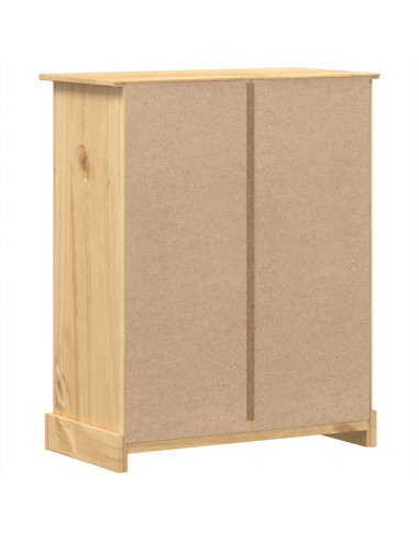 Cassettiera Corona 92x48x120 cm in Legno Massello di Pino