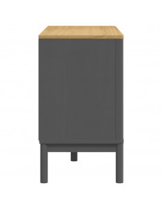 Cassettiera FLORO Grigia in Legno Massello di Pino