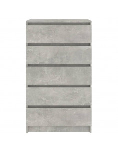 Cassettiera Grigio Cemento 60x36x103 cm in Legno Multistrato