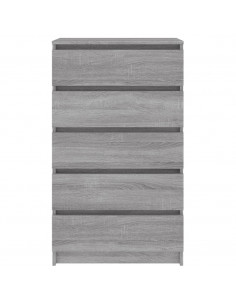 Cassettiera Grigio Sonoma 60x36x103 cm in Legno Multistrato