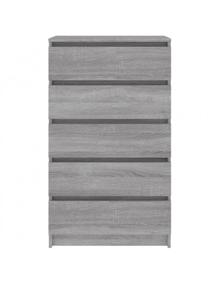 Cassettiera Grigio Sonoma 60x36x103 cm in Legno Multistrato
