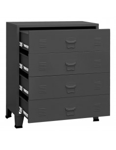 Cassettiera Industriale Antracite 78x40x93 cm in Metallo