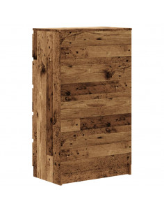 Cassettiera Legno Antico 60x36x103 cm in Legno Multistrato