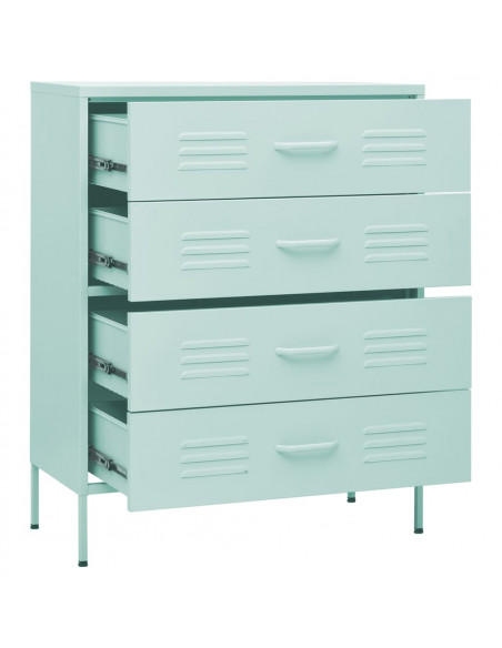 Cassettiera Menta 80x35x101,5 cm in Acciaio