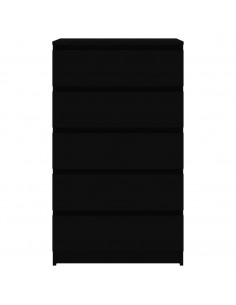 Cassettiera Nera 60x36x103 cm in Legno Multistrato