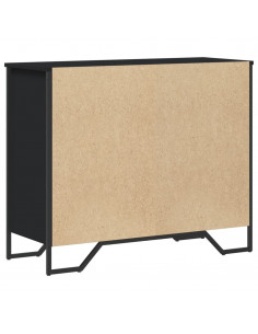 Cassettiera Nera 91x35,5x74,5 cm in Truciolato