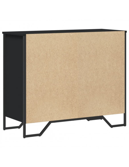 Cassettiera Nera 91x35,5x74,5 cm in Truciolato