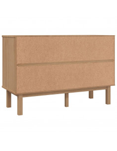 Cassettiera OTTA Marrone e Bianco 111x43x73,5 cm Legno di Pino