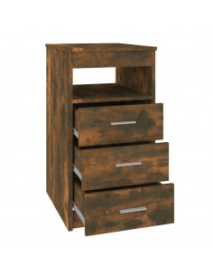 Cassettiera Rovere Fumo 40x50x76 cm in Legno Multistrato