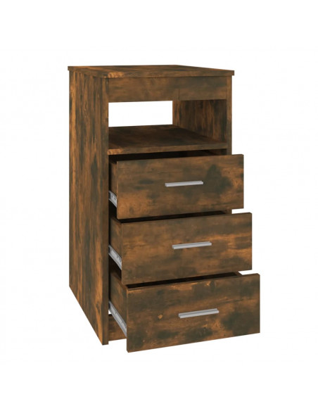 Cassettiera Rovere Fumo 40x50x76 cm in Legno Multistrato