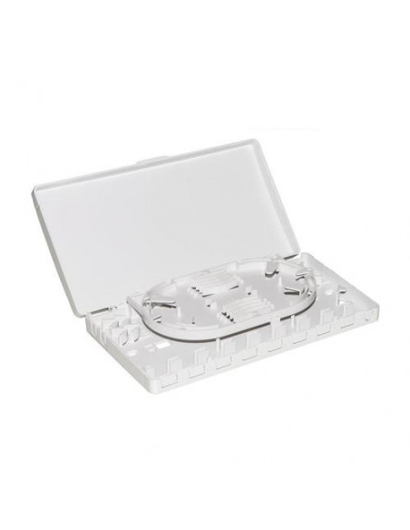 CASSETTO 8 PORTE PER CONNETTORI FIBRA OTTICA SC SIMPLEX O LC DUPLEX PER APPLICAZIONI FTTH - LKBOXFT8
