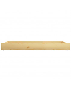 Cassettoni da Letto 2 pz in Legno Massello di Pino