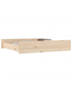 Cassettoni da Letto 2 pz in Legno Massello di Pino