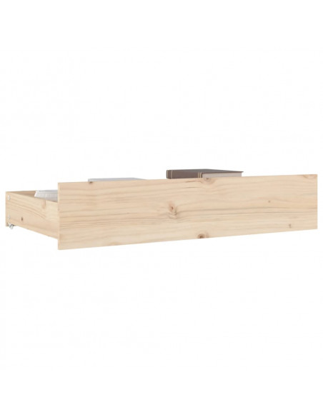 Cassettoni da Letto 4 pz in Legno Massello di Pino