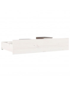 Cassettoni da Letto 4 pz in Legno Massello di Pino Bianco