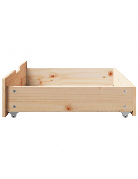 Cassettoni da Letto con Ruote 2 pz 85x55x16 cm in Legno di Pino