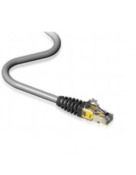 Cat 6A 5m  Stranded 4 Pair RJ45 Blade Patch Cord Grey LSHF/LSZH IEC 332.1 Sheathed Cable with Grey Boots