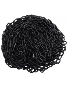 Catena Segnaletica Nera 30 m Ø6 mm in Plastica