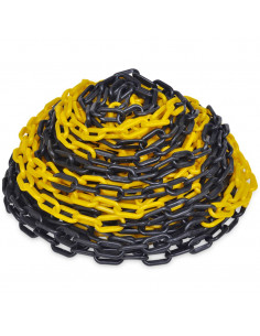 Catena Sicurezza Traffico 30 m Plastica Giallo/Nero