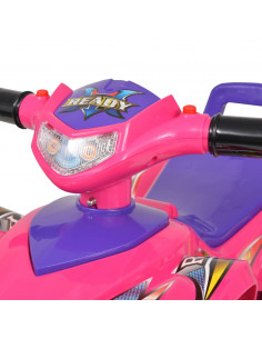 Cavalcabile ATV per Bambini Rosa e Viola con Suoni e Luci