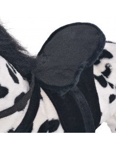Cavallo in Peluche in Piedi Nero e Bianco XXL